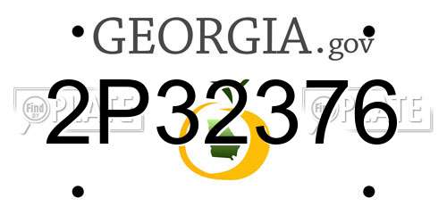 2P32376 Georgia License Plate