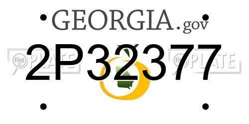 2P32377 Georgia License Plate