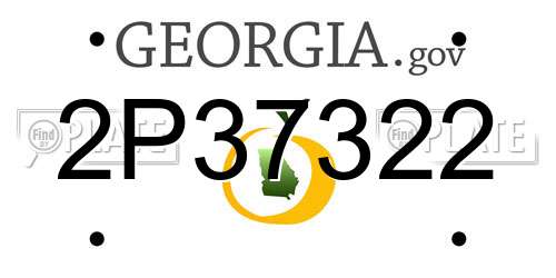 2P37322 Georgia License Plate