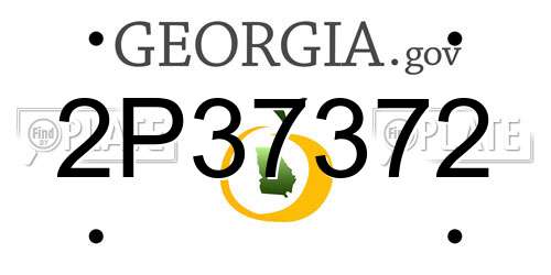 2P37372 Georgia License Plate