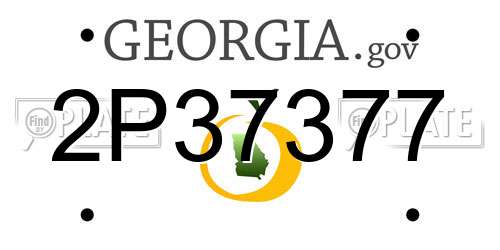 2P37377 Georgia License Plate