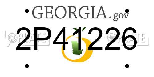 2P41226 Georgia License Plate