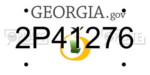2P41276 Georgia License Plate