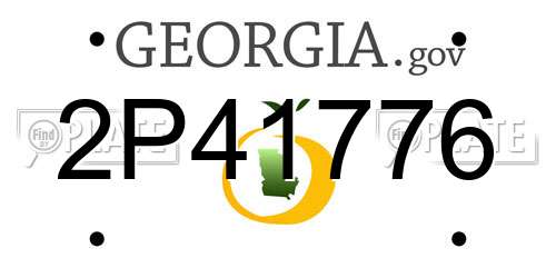 2P41776 Georgia License Plate