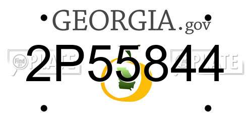 2P55844 Georgia License Plate