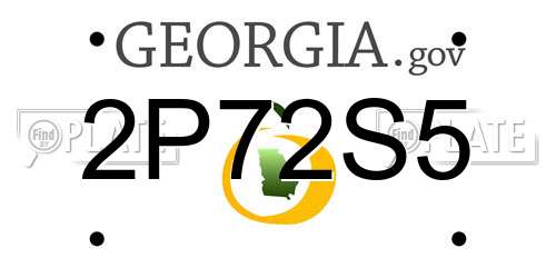 2P72S5 Georgia License Plate
