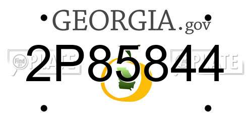 2P85844 Georgia License Plate