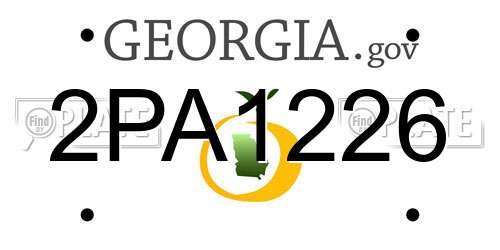 2PA1226 Georgia License Plate