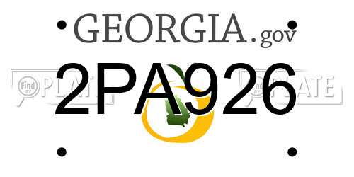 2PA926 Georgia License Plate