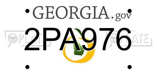 2PA976 Georgia License Plate
