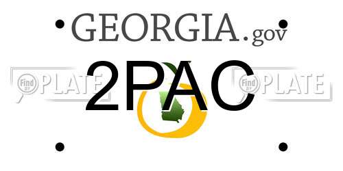 2PAC Georgia License Plate