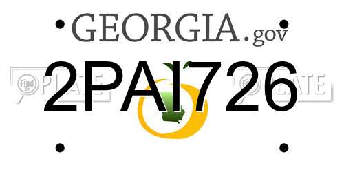2PAI726 Georgia License Plate