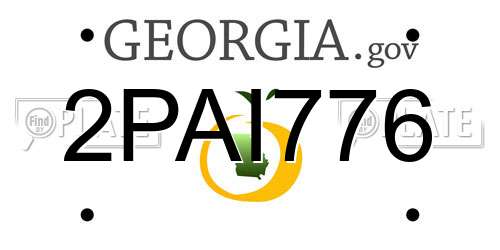 2PAI776 Georgia License Plate
