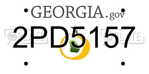 2PD5157 Georgia License Plate