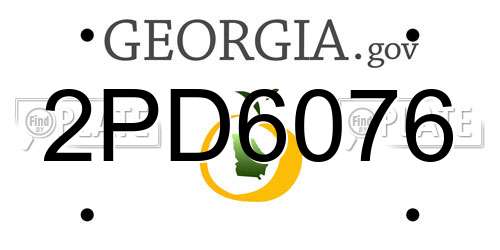 2PD6076 Georgia License Plate