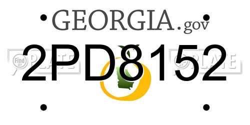 2PD8152 Georgia License Plate