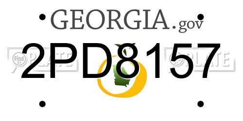 2PD8157 Georgia License Plate