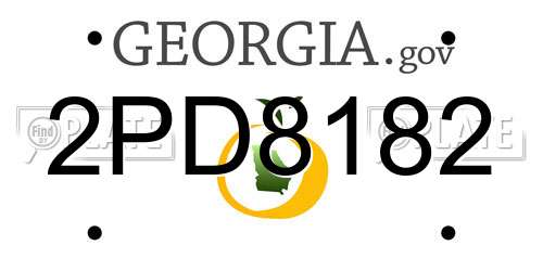 2PD8182 Georgia License Plate