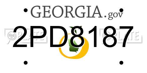 2PD8187 Georgia License Plate