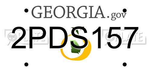 2PDS157 Georgia License Plate