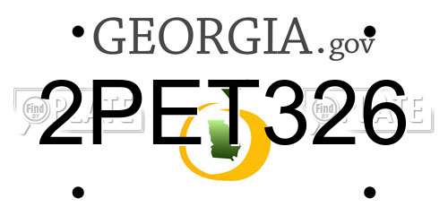 2PET326 Georgia License Plate