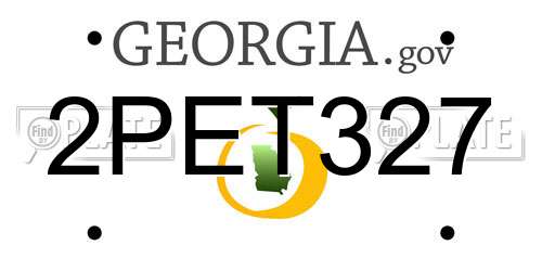 2PET327 Georgia License Plate