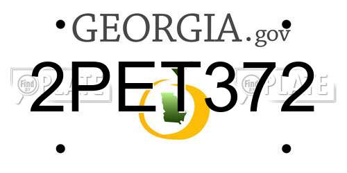 2PET372 Georgia License Plate