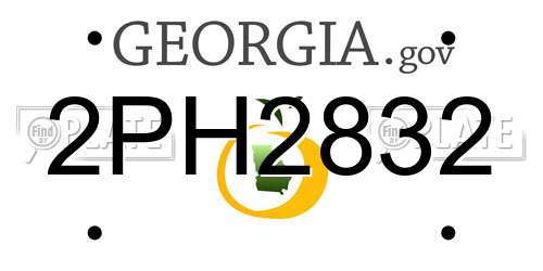 2PH2832 Georgia License Plate