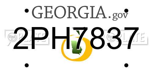 2PH7837 Georgia License Plate