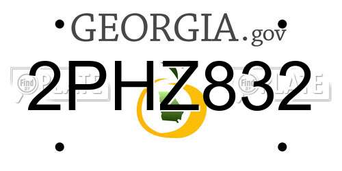 2PHZ832 Georgia License Plate
