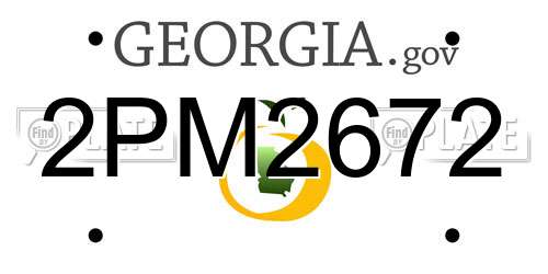 2PM2672 Georgia License Plate