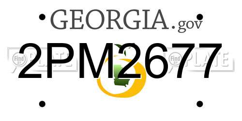 2PM2677 Georgia License Plate
