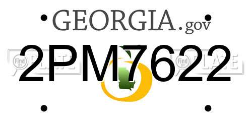 2PM7622 Georgia License Plate