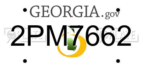 2PM7662 Georgia License Plate