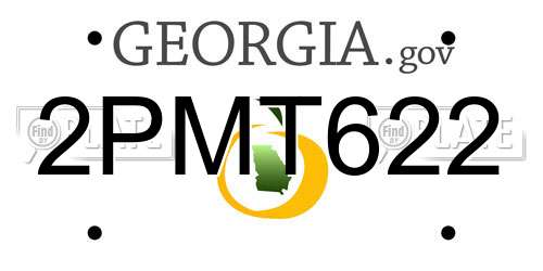 2PMT622 Georgia License Plate