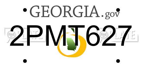 2PMT627 Georgia License Plate