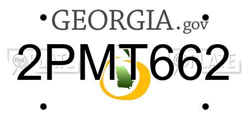 2PMT662 Georgia License Plate