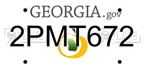 2PMT672 Georgia License Plate