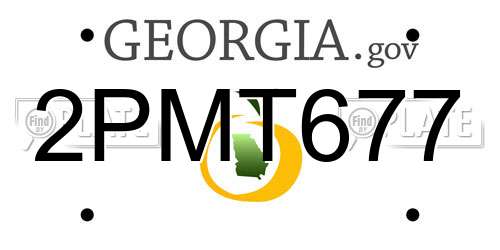 2PMT677 Georgia License Plate