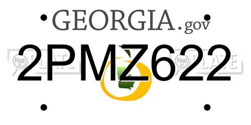 2PMZ622 Georgia License Plate