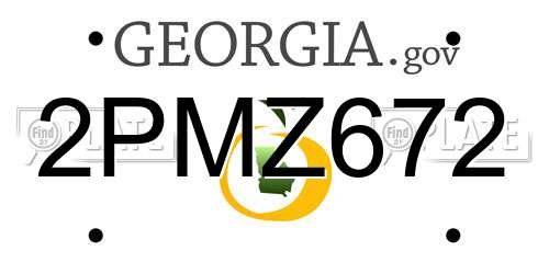 2PMZ672 Georgia License Plate