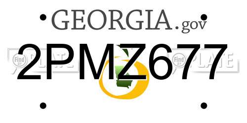 2PMZ677 Georgia License Plate