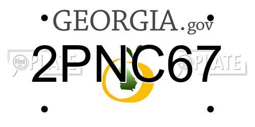 2PNC67 Georgia License Plate