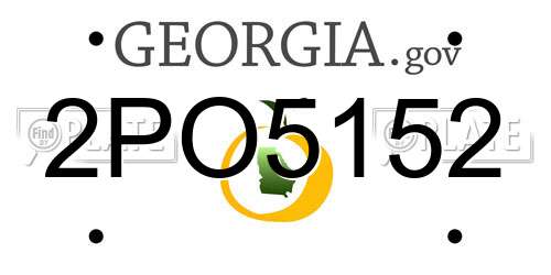 2PO5152 Georgia License Plate