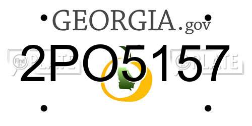 2PO5157 Georgia License Plate