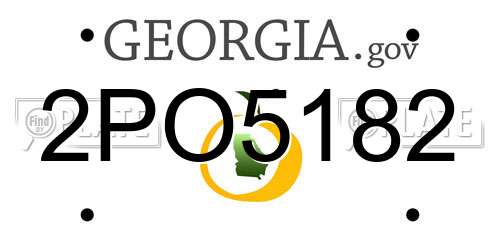 2PO5182 Georgia License Plate