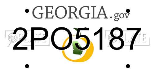 2PO5187 Georgia License Plate