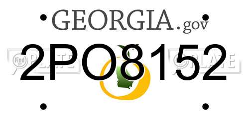 2PO8152 Georgia License Plate