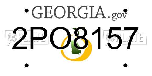 2PO8157 Georgia License Plate