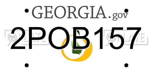 2POB157 Georgia License Plate